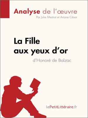 cover image of La Fille aux yeux d'or d'Honoré de Balzac (Analyse de l'œuvre)